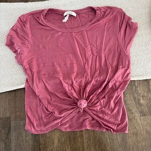 TeenBell Dusty Rose Knot Front Tee